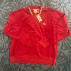 Adidas Burgundy Toweling Sweatshirt